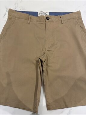 Fat Face Men's Tan Flat Front Chino Shorts